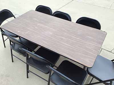 5 foot non-bifold rectangle tables