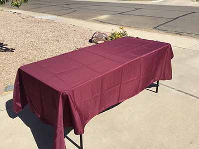 rectangle tablecloths (burgundy) - 60 x 102