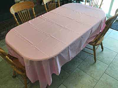 rectangle tablecloths (pink) - 60 x 102