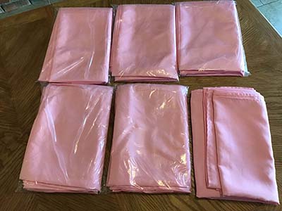 rectangle tablecloths (pink) - 60 x 102