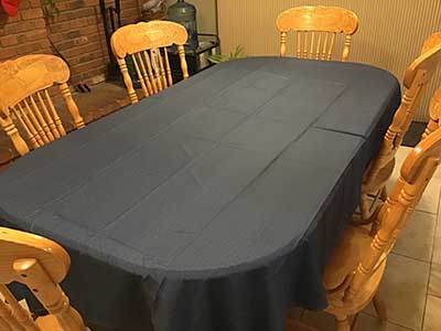 rectangle tablecloths (premium dark blue faux denim) - 60 x 102