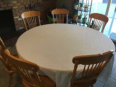 5 foot, 9 inch round tables (bi-fold)