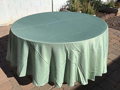 round tablecloths (sage green) - 108