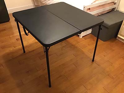 34 inch square fold-in-half tables