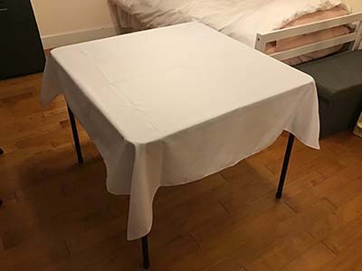 34 inch square fold-in-half tables