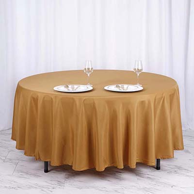 round tablecloths (gold) - 108