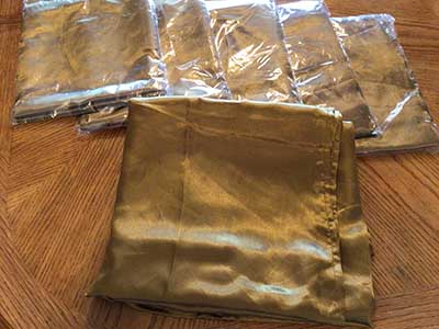 rectangle tablecloths (gold, smooth satin) - 60 x 102