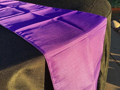 table runner (polyester, purple) - 12 x 108