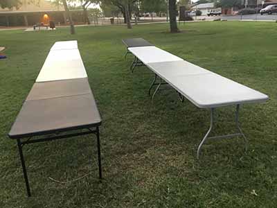 6 foot rectangle tables