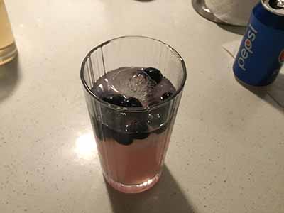 non-alcoholic drink with blueberries