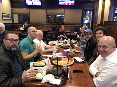 men at Guys Night Out event at Barro's Pizza