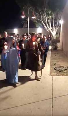 La Posada Christmas procession event at Holy Spirit Catholic Church