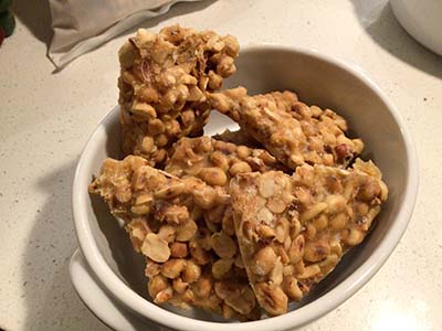 Indian peanut butter cluster snack