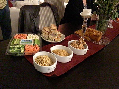 food and snacks table