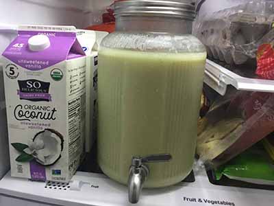pina colada in refrigerator