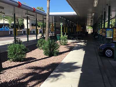 seating area at Sonic Drive-In