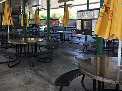 seating area at Sonic Drive-In