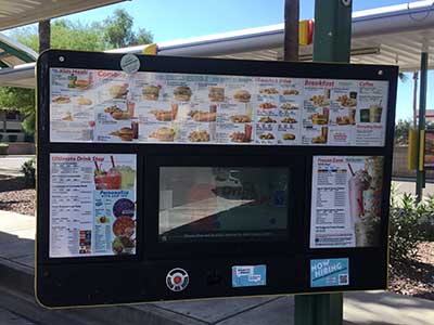 food-ordering kiosk at Sonic Drive-In