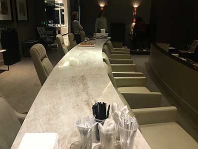 plastic utensils on table in theater