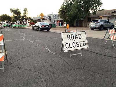 road closed for neighborhood event