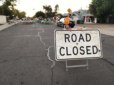road closed for neighborhood event