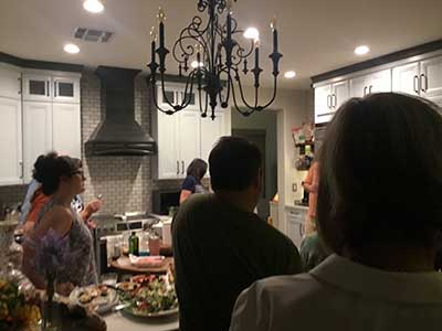 neighbors listening to candidate