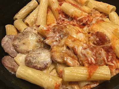 pasta from RigaTony's Italian restaurant