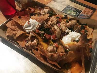 nachos appetizer ordered at Spokes