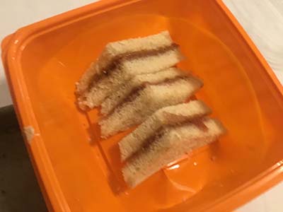 peanut butter and jelly sandwiches