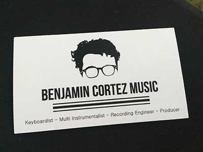 business card for live band
