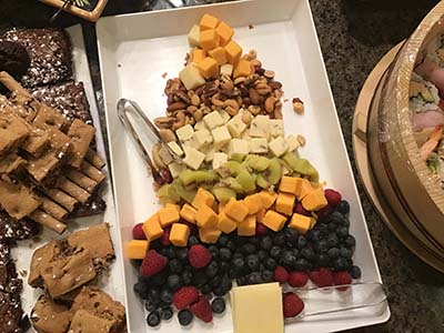 themed charcuterie boards at Epicurean Toastmasters Christmas party