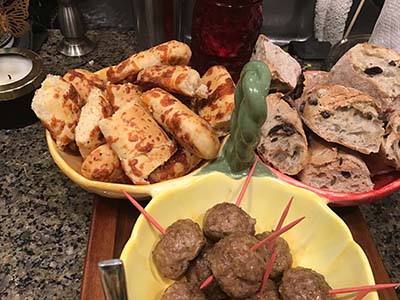 themed charcuterie boards at Epicurean Toastmasters Christmas party