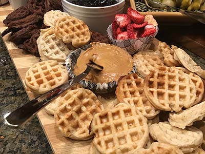 themed charcuterie boards at Epicurean Toastmasters Christmas party