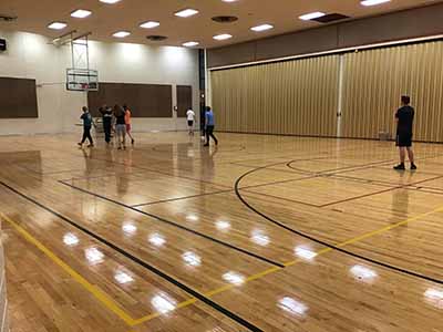 neighbors playing pickleball