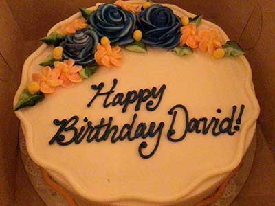 birthday cake: Happy Birthday David