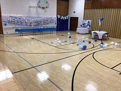 white round tablecloths used at birthday party