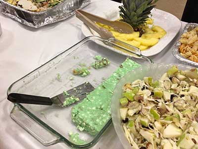 jello salad and pineapple