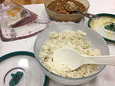 rice and Indian food