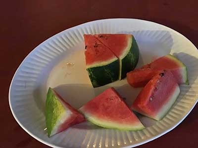 sliced watermelon