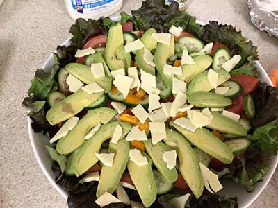 pie-shaped salad