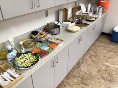 food serving counter