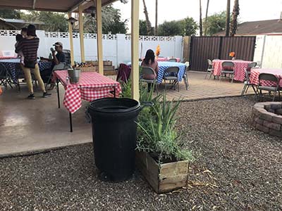 Thanksgiving Day neighborhood potluck dinner