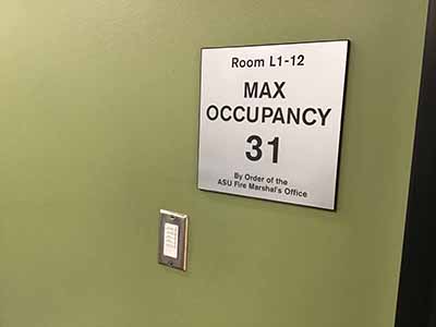 maximum occupancy sign