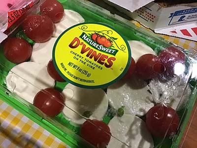 cherry tomatoes and cheese
