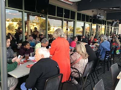 members and guests at Epicurean Toastmasters meeting