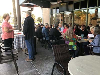 members and guests at Epicurean Toastmasters meeting