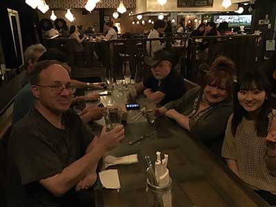 neighbors gathering at Cornish Pasty Co. restaurant