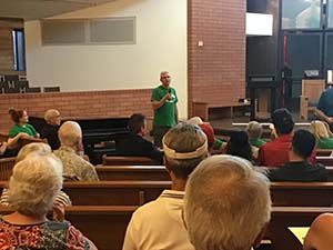 neighbors at Save Shalimar community meeting at the Church of the Epiphany