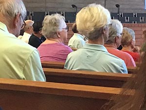 neighbors at Save Shalimar community meeting at the Church of the Epiphany