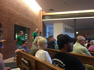 neighbors at Save Shalimar community meeting at the Church of the Epiphany